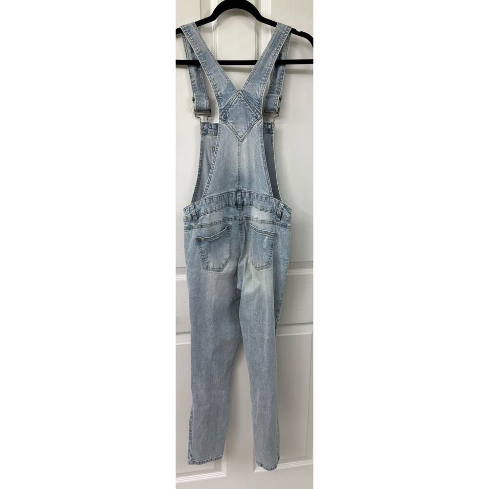 Bluespice overalls bibs Blue Spice Denim Jean Skinny Distressed Light Blue 5 - Picture 4 of 7
